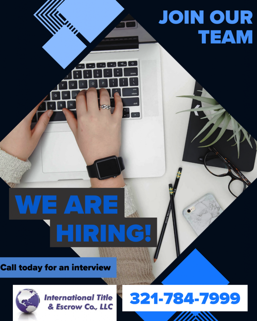 Careers Cocoa Beach, FL International Title and Escrow